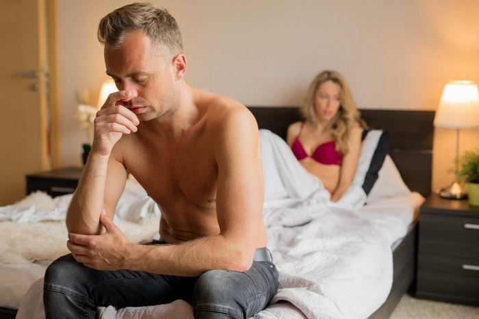 couple having problems in bedroom
