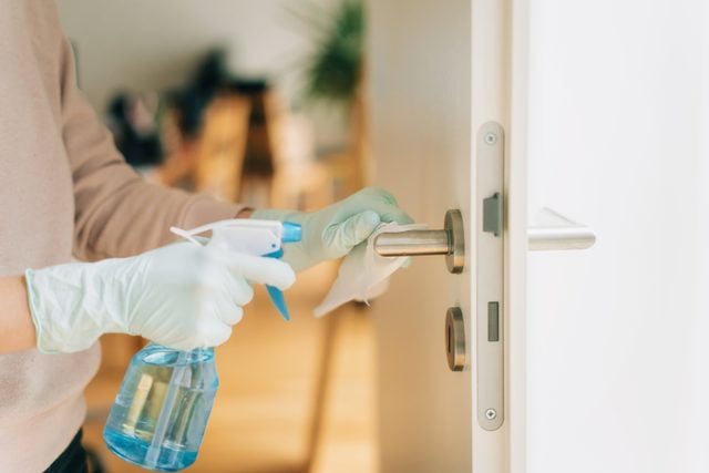 disinfecting home during coronavirus pandemic