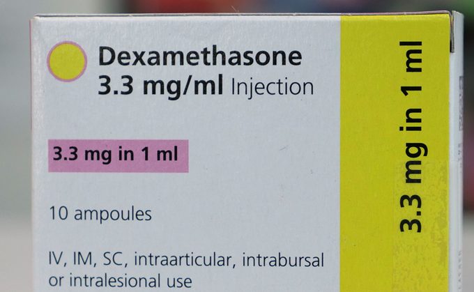 box of dexamethasone drug