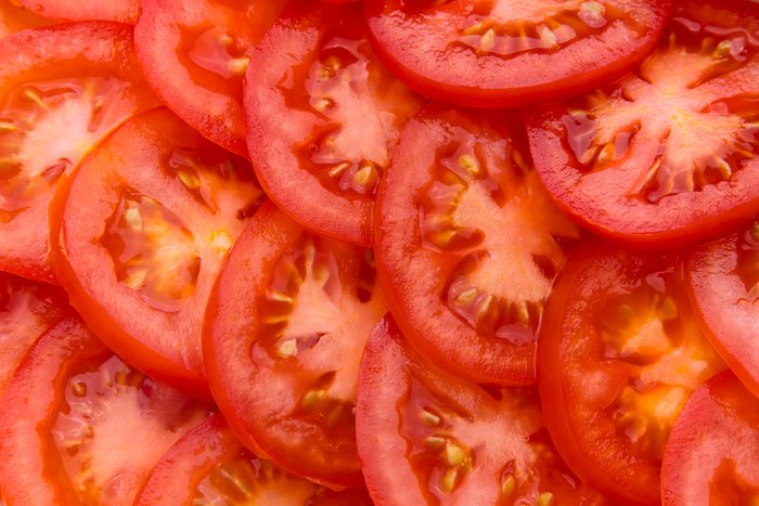 sliced tomatoes full frame