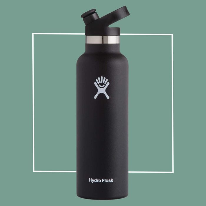 black hydroflask water bottle