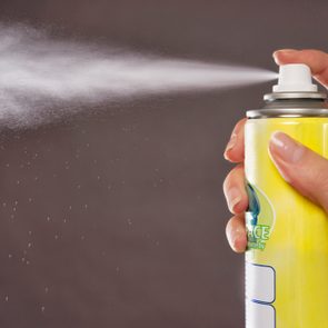 close up of aerosol spray can