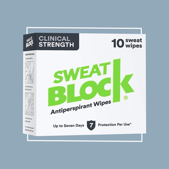sweat block antiperspirant wipes