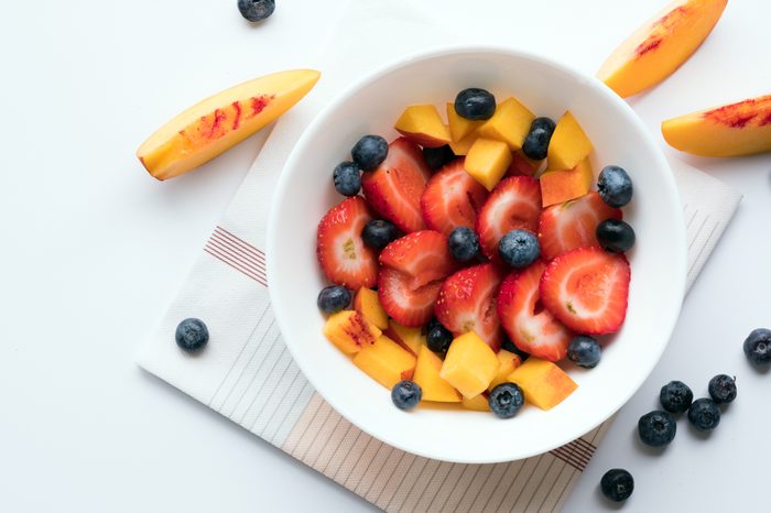 Bowl of healthy fresh berries fruit salad