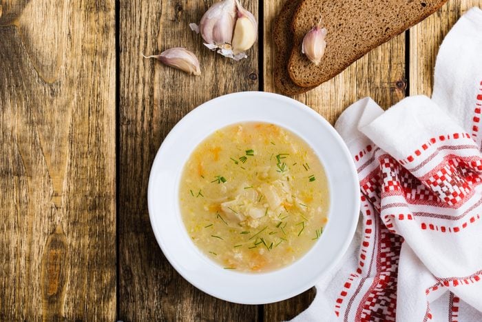 Kapusniak, traditional Ukrainian sauerkraut soup