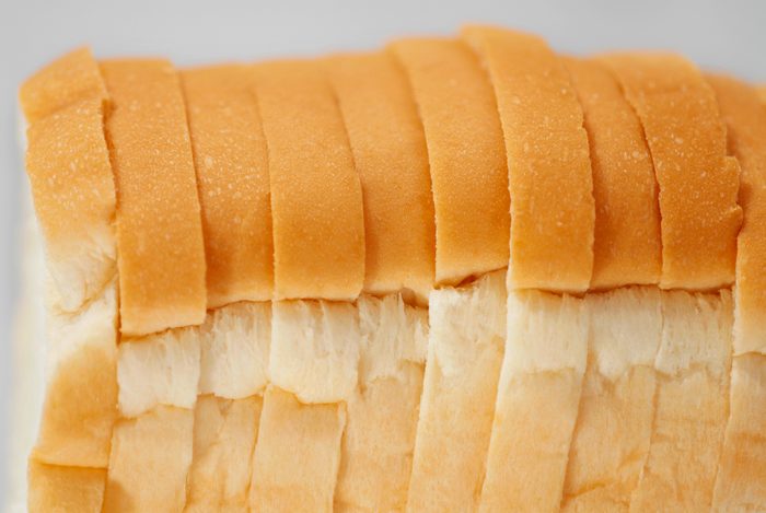 close up of sliced white bread