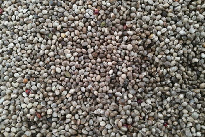 Full Frame Shot Of Hemp Seeds At Market Stall
