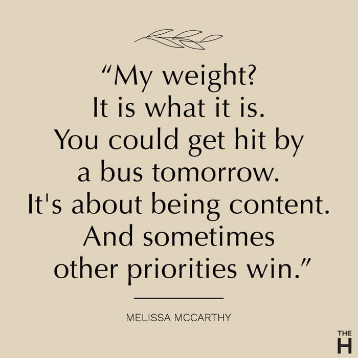 Melissa McCarthy body positive quote