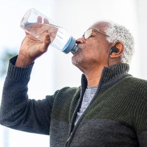 Senior Man Drinking Water