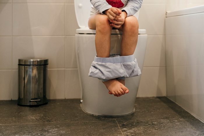 young child Using The Toilet