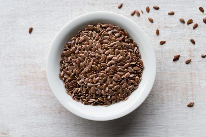 bowl of flaxseeds
