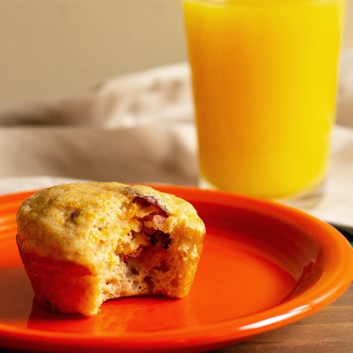 orange juice cranberry muffin