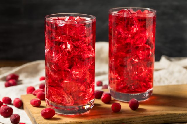 Cold Refreshing Organic Cranberry Juice Cocktail