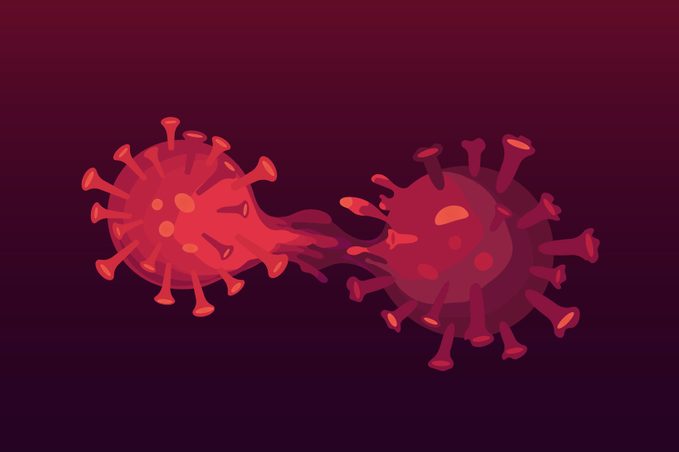 Covid-19 mutation. New variant of coronavirus.