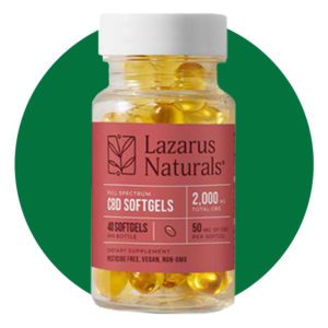 Lazarus Naturals 50mg CBD Softgels