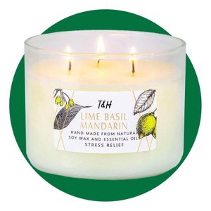 Lime Basil Mandarin Stress Relief Scented Candle