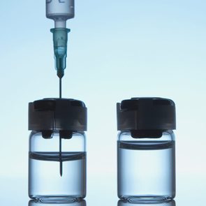 Two Vaccine bottles side by side