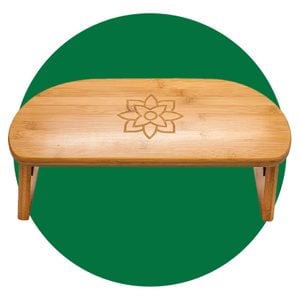 Bamboo Folding Meditation Bench With Bonus Travel Bag