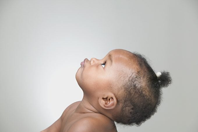 Profile of a baby girl