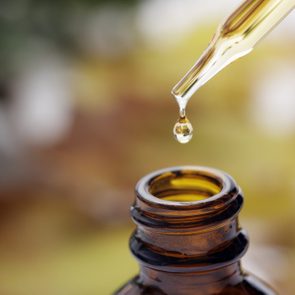 essential oil bottle close up
