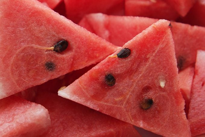 Lot of pieces of watermelon