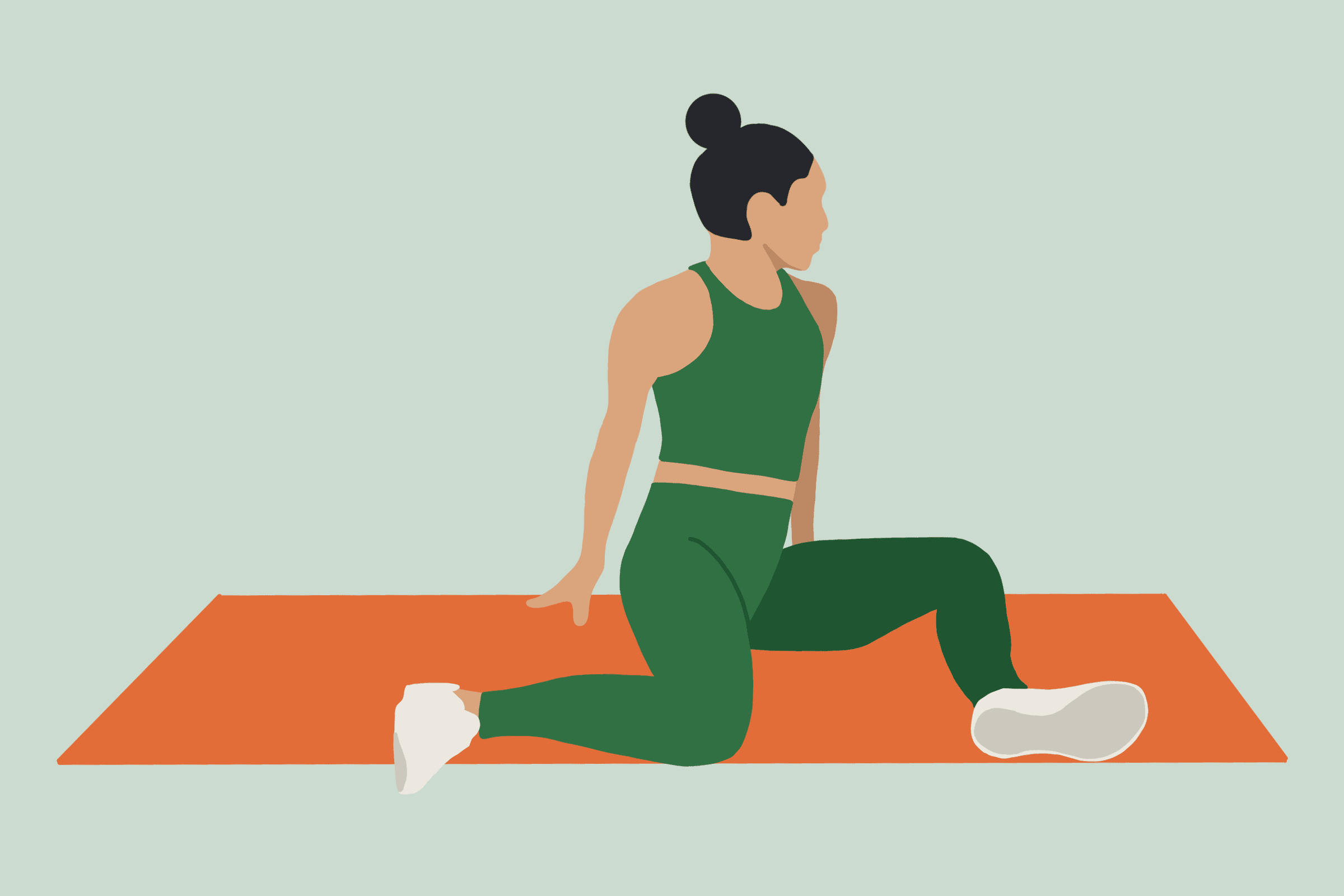illustrated gif showing 90-90 mobility exercise