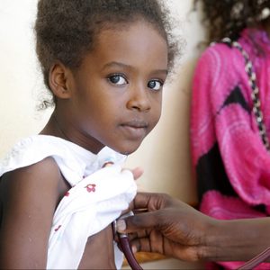 a young child at A Hospital In Africa