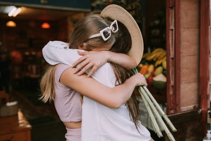 Two lesbian women hugging,Chiang Mai,Thailand