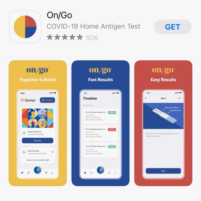 screenshot of the On/Go app in the apple App Store