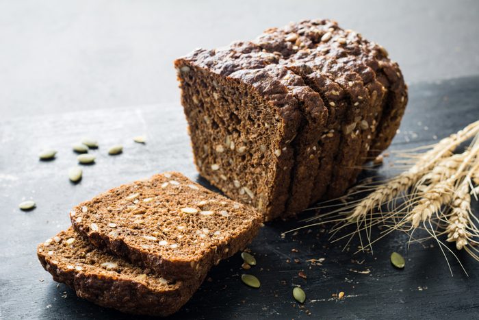 Whole grain rye bread with seeds