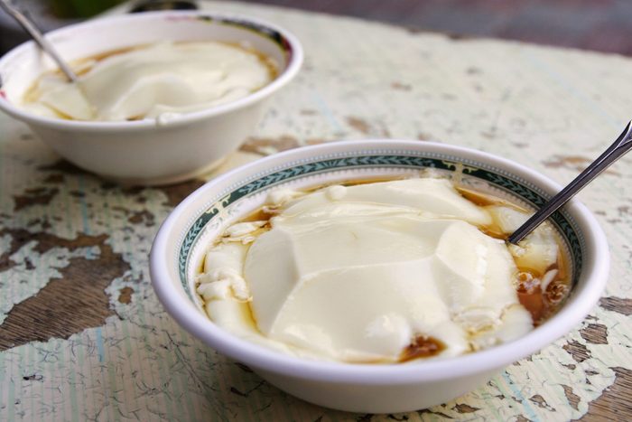 tofu pudding in syrup