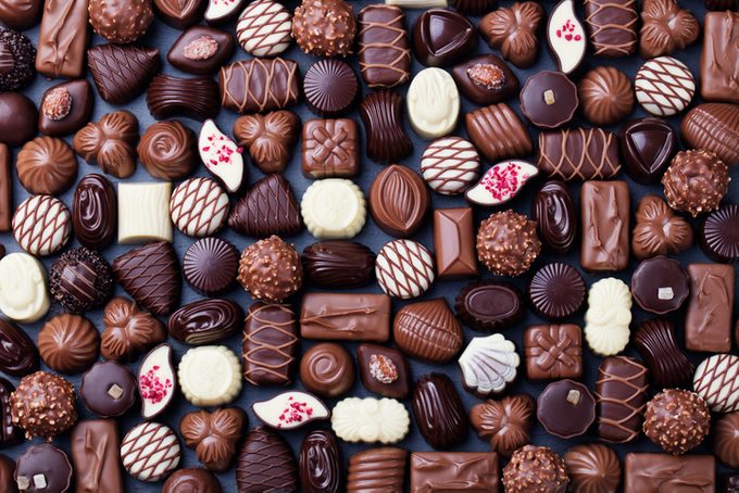 Assortment of fine chocolate candies