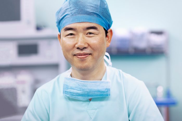 Portrait of surgeon in operating room in hospital