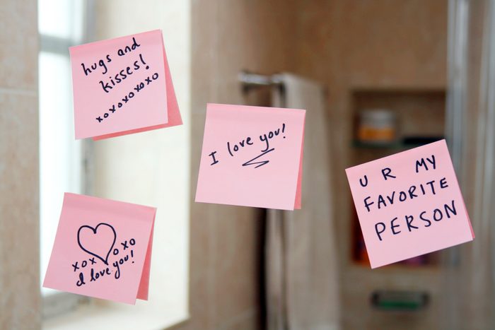 love notes on bathroom mirror