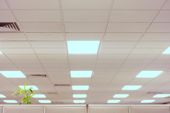 Overhead Lights in an office