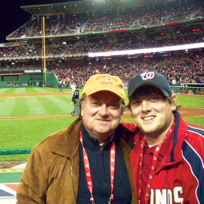 Luke and Father at a sports game