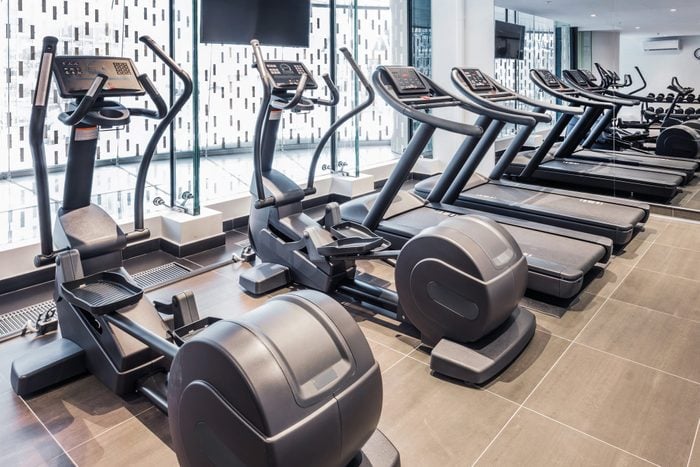 Fitness room in a hotel