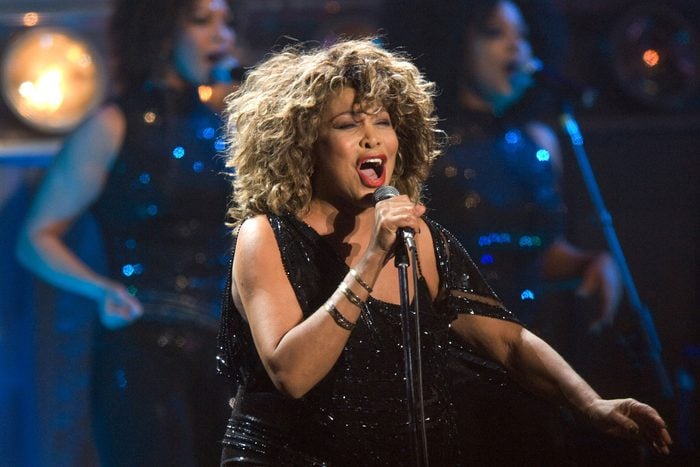 Tina Turner performs on stage at the Gelredome on March 21st, 2009 in Arnhem, Netherlands