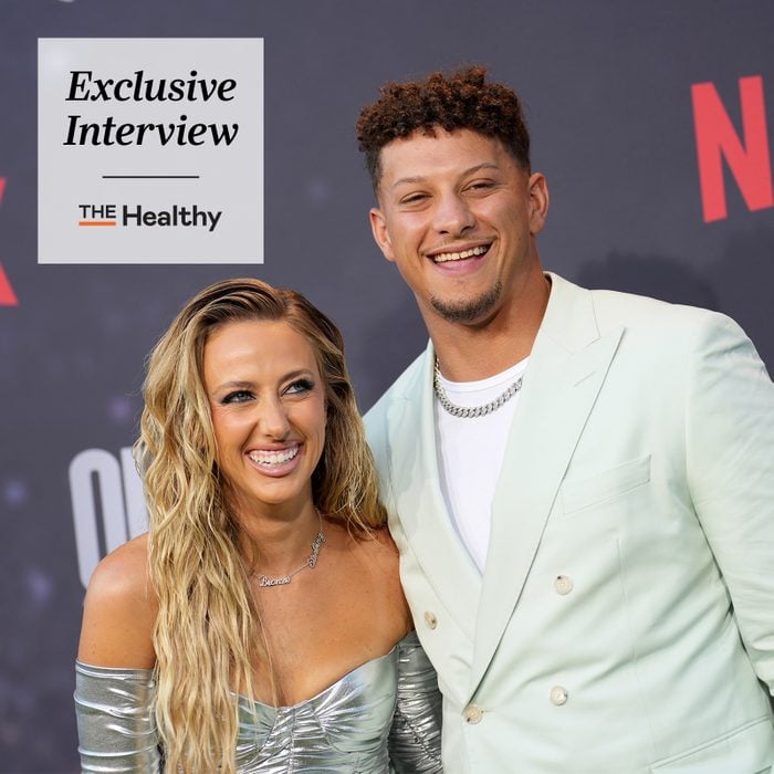 Brittany Mahomes and Patrick Mahomes attend the Los Angeles Premiere Of Netflix's "Quarterback" at TUDUM Theater on July 11, 2023 in Hollywood, California