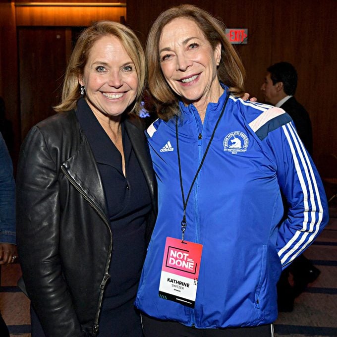 Katie Couric and Kathrine Switzer attend The 2020 MAKERS Conference at the InterContinental Los Angeles