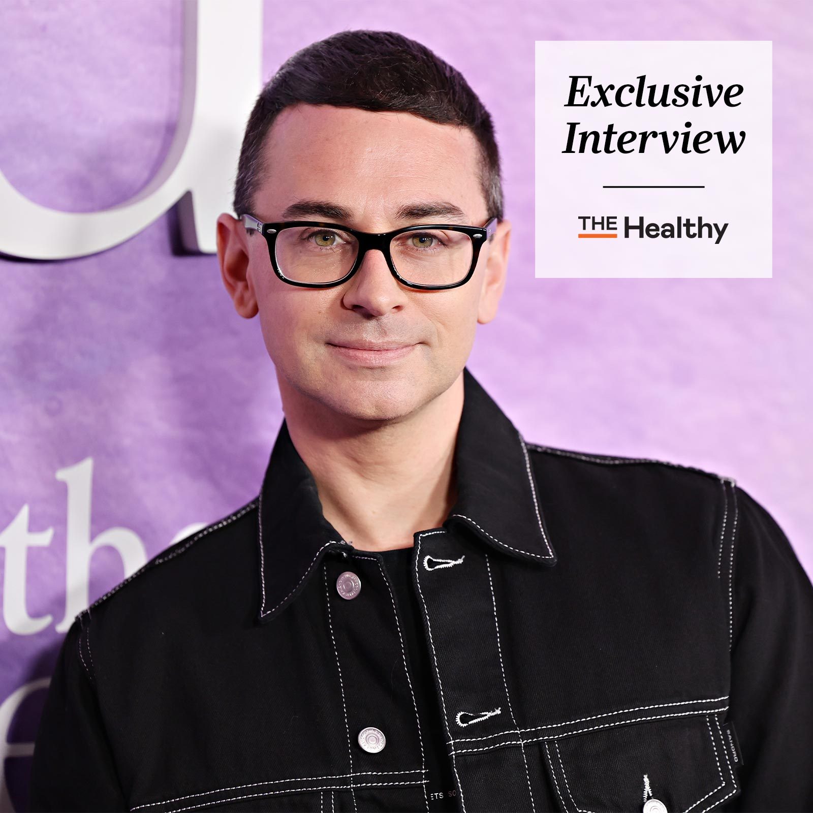 Christian Siriano with the healthy exclusive interview logo